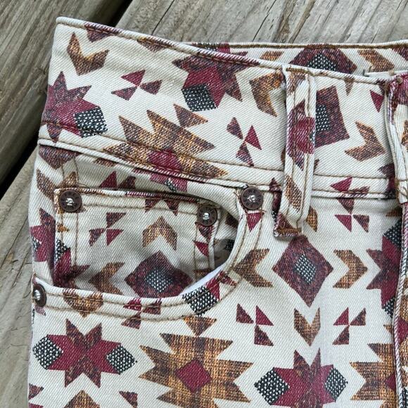 Free People We The Free Wild Child Printed Skinny Jeans Size 25 - Picture 9 of 13